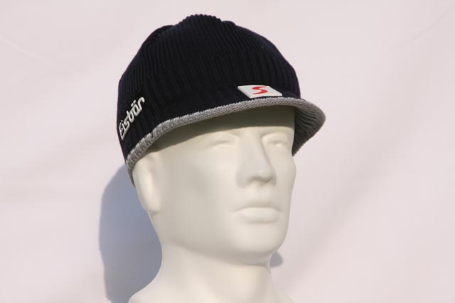 Streif - like the Cap - a cool lid with cool stripes - Navy Blue Hat with Grey Trim
