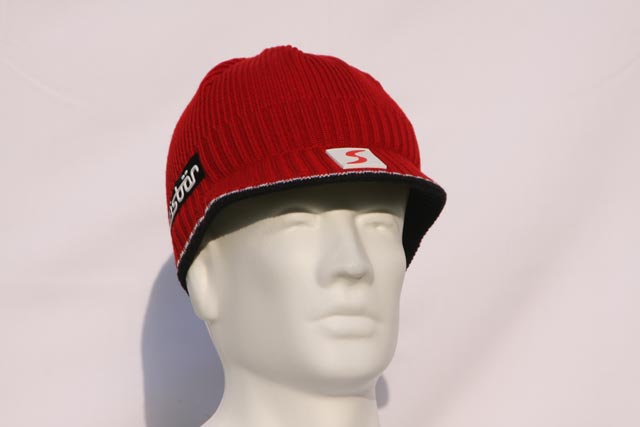 Streif - like the Cap - a cool lid with cool stripes - Red Hat with Black Trim