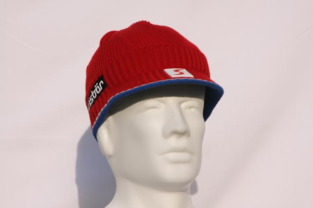 Streif - like the Cap - a cool lid with cool stripes - Red Hat with Blue & White Trim