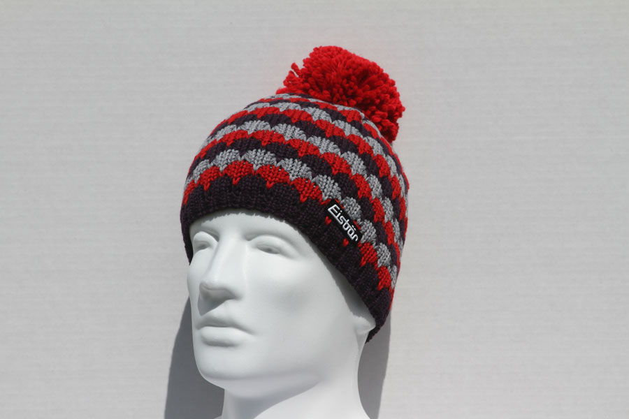 Apis Plum/Red Pompom Hat