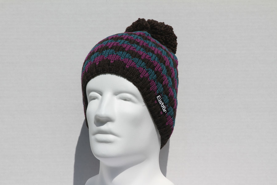 Apis Brown/Teal Pompom Hat