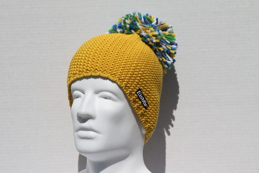 Mara Yellow Pompom Hat
