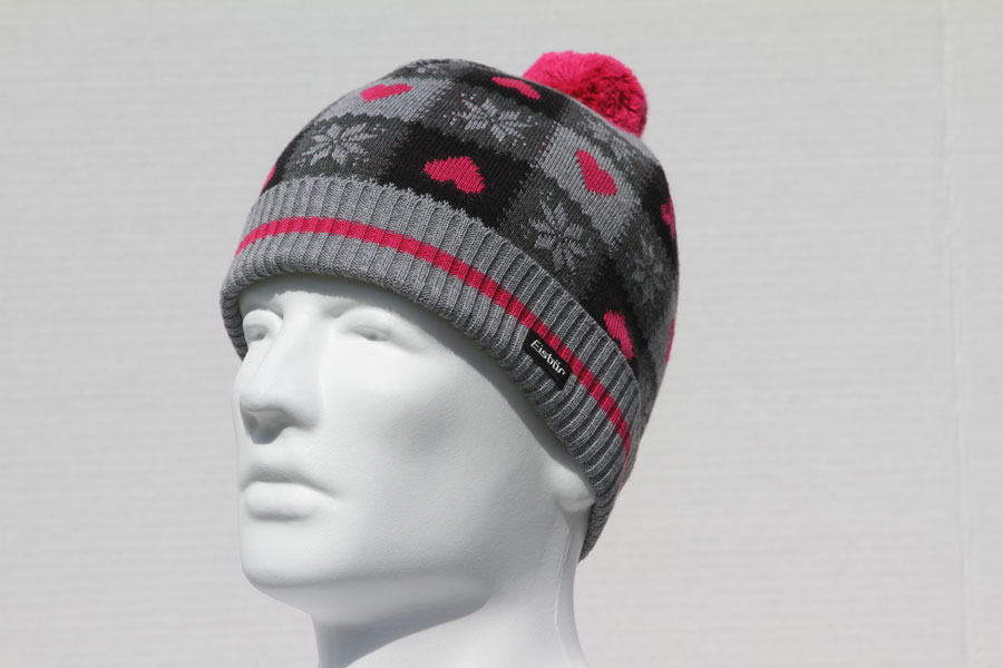 Sweet Grey Pompom Hat