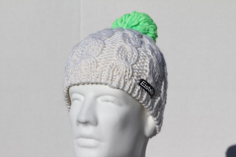 Antigone White with Blue Pom Pom